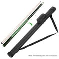 thumbnail image 4 of Black Hard-Shell PU Leather Pool Cue Case with Adjustable Shoulder Strap, Fixed Bottom Strap, and Detachable Front Zipper Pocket for Small Billiard Accessories – Wear-Resistant, Scratch-Resistant, 4 of 6