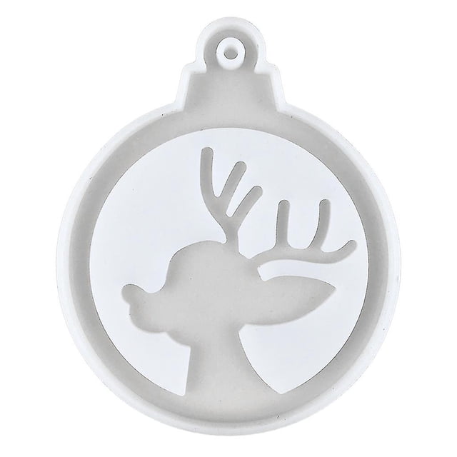 Molde de resina epoxi para colgante de árbol de Navidad, molde de silicona para decoraciones de fiestas navideñas, manualidades, joyería, llaveros, herramientas de fundición-fg