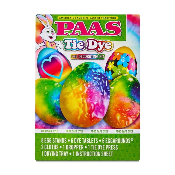 PAAS® Tie Dye Easter Egg Decorating and Dye Kit, 1 Each