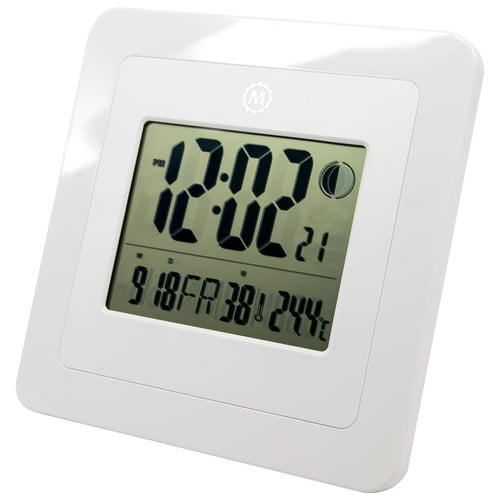 New Date Temperature Week Number MARATHON Digital Wall Clock with Day Alarm 