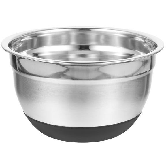 SEWCHICS Large Stainless Steel Mixing Bowl Silver Antiskid Base for Kitchen Storage