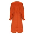 thumbnail image 4 of WJHWSX Womens Dresses,Dresses for Women,Womens Fall Dresses,Long Sleeve,V Neck,Soft,Solid,S(US:4), 4 of 5