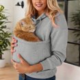 thumbnail image 2 of CAUYDY Womens Cat Dog Pouch Hoodie Large Pet Pouch Sweatshirt Puppy Kitten Holder Carrier Pullover Shirt Unisex Hoodies, 2 of 9