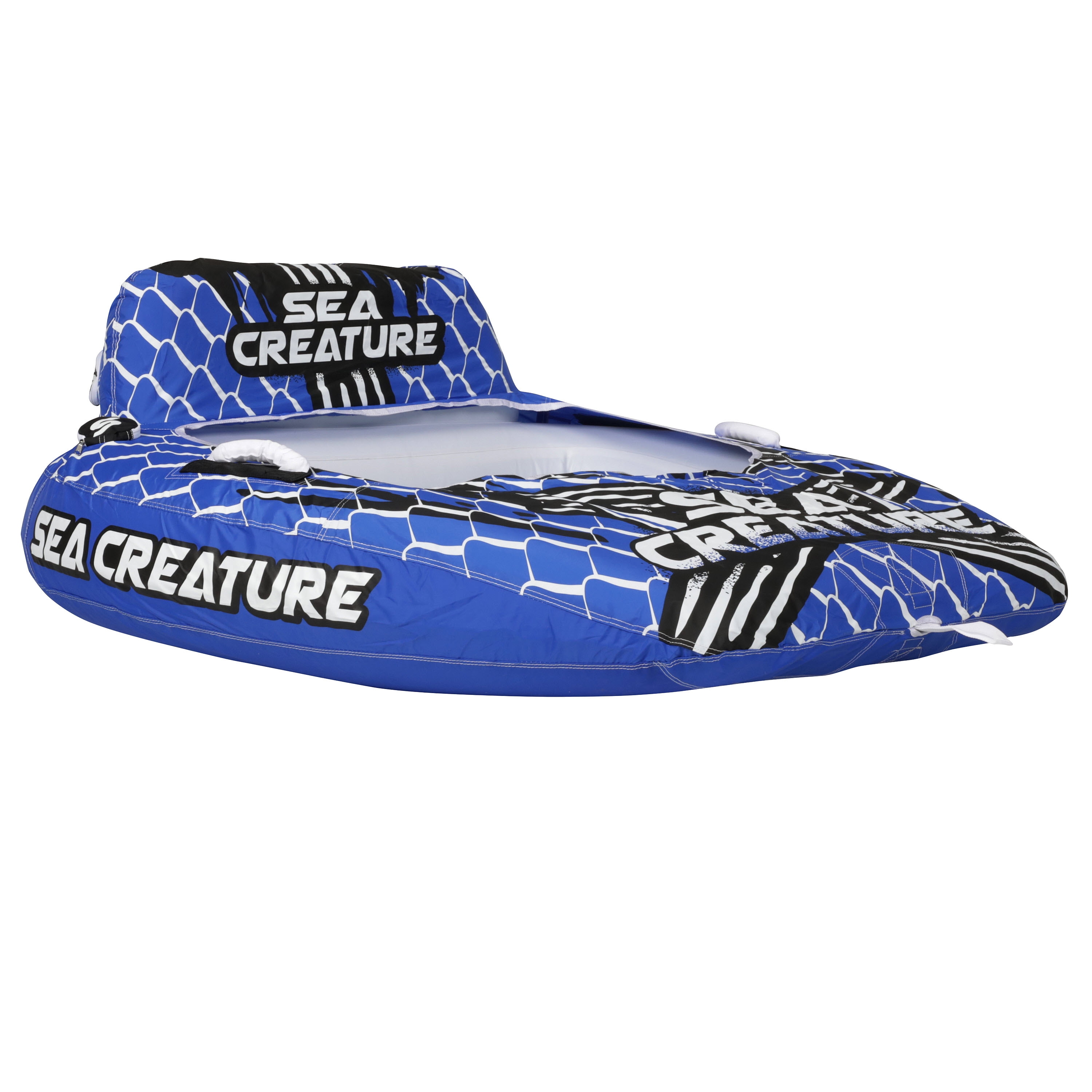Seachoice Sea-Creature Towable Tube, Open Top Boat Tube w/ Backrests, 2 Person, 60 In. X 58 In. - 1