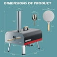 thumbnail image 3 of ABORON Dual Fuel Outdoor Pizza Oven, Stainless Steel - Rotatable, 3 of 8