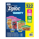 thumbnail image 1 of Ziploc Paquete Surtido de Bolsas 322 pzas, 1 of 3