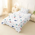thumbnail image 5 of jejeloiu Watercolor Cartoon Dino Twin Comforter Sets,Cute Animals Dinosaur Bedding Set For Boys Teens Reversible 2 Pieces, 5 of 7