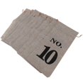 thumbnail image 3 of 10pcs Jute Wine Bags, 14 X 6 1/4 Inches Hessian Numbered Wine Bottle Gift Bags With Drawstring For, 3 of 5