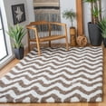 thumbnail image 6 of SAFAVIEH Barcelona Carmella Chevron Stripes Shag Area Rug, Ivory/Black, 4' x 6', 6 of 6