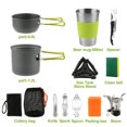thumbnail image 4 of DJN Up to 70% Off Tableware Outdoor Pot Set 2 Person Portable Camping Cookware With Cup Combination Stainless Steel Black One Size, 4 of 8