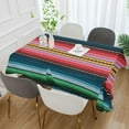 thumbnail image 5 of GZHJMY Mexican Serape Blanket Stripes Tablecloth, Rectangle Waterproof Washable Polyester Table Cover for Picnic Dinner Holiday Party Decor, 60 x 120 Inch, 5 of 7