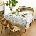 thumbnail image 2 of Spring Summer Tablecloth 60x84 Inch Rectangular, Birds Branch Floral Table Cover for Party Picnic Dinner Decor, 2 of 6
