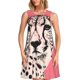 thumbnail image 1 of Fotbe Pink Cheetah Art Vestido de Verano sin Mangas para Mujer – Vestido Midi Línea A, Estilo Camiseta Floral, Vestido Playero Casual y Fluido, 1 of 7