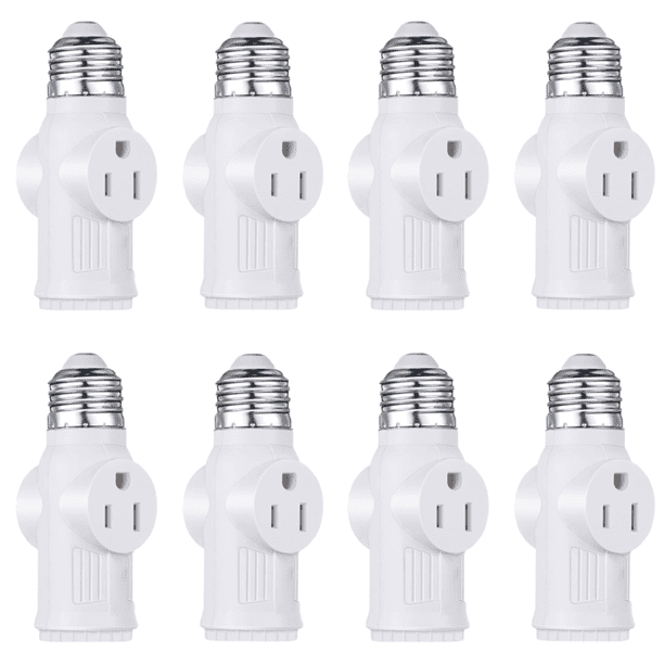 Adaptador Enchufe Bombilla Fácil Instalar A 2/3 Clavijas 2 Uds.