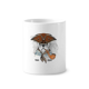 thumbnail image 1 of Hermoso perro ropa acuarela ilustración Titular de cepillo de dientes de cerámica taza de regalo pluma blanco taza 350ml, 1 of 2