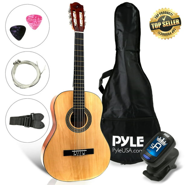 Pyle Junior Scale 6 String Beginner Classic Acoustic Guitar with Accessories