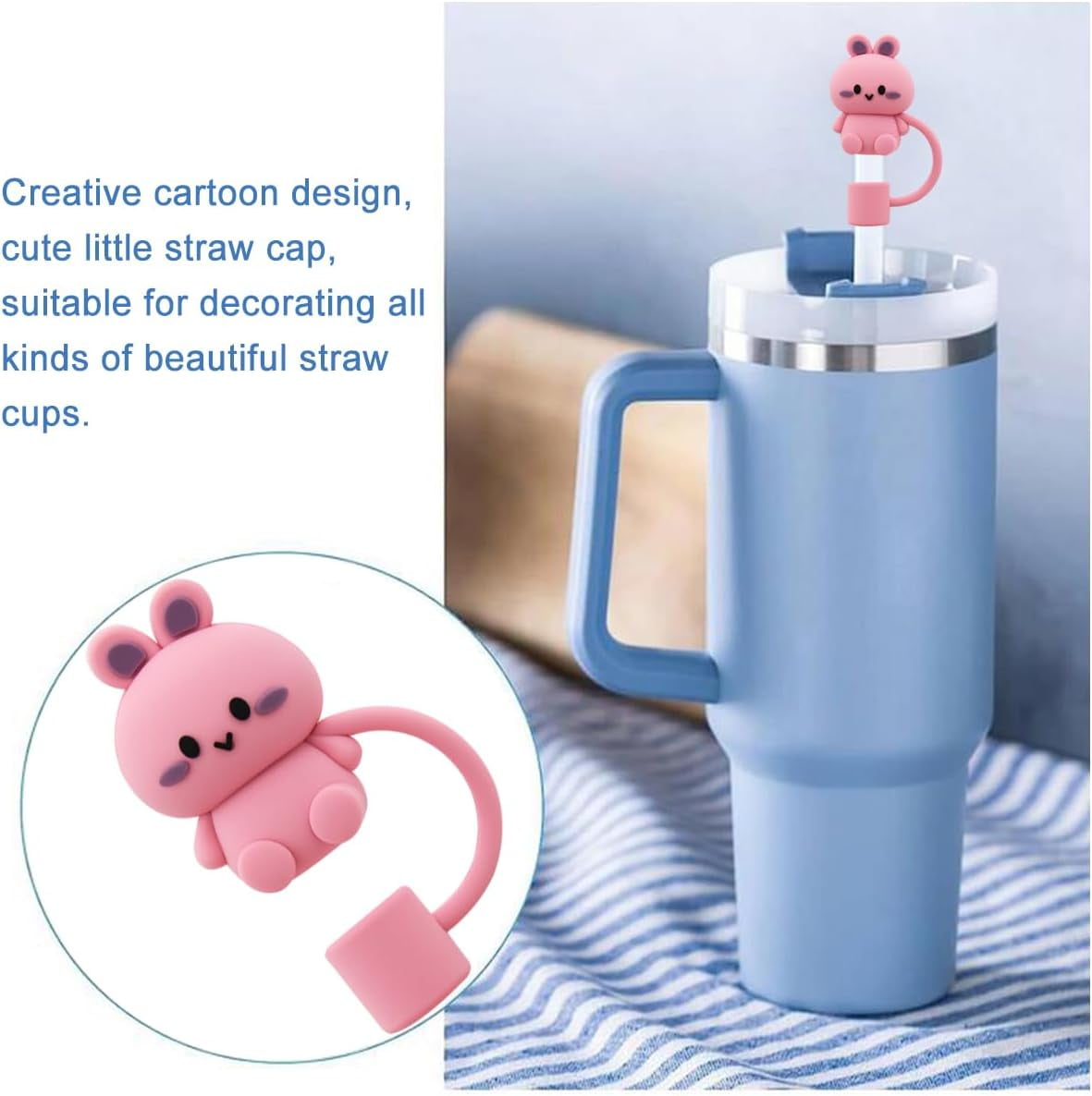  Straw Cover Cap for Stanley,Funny Miick Cartoon Straw Topper  fit Stanley 30&40 Oz,Mouse Drinking Straw Tip Covers for Stanley,Cute  Cartoon Straw Cover Kids Themed Party Gifts Decoration(BO1754-01-10): Home  & Kitchen