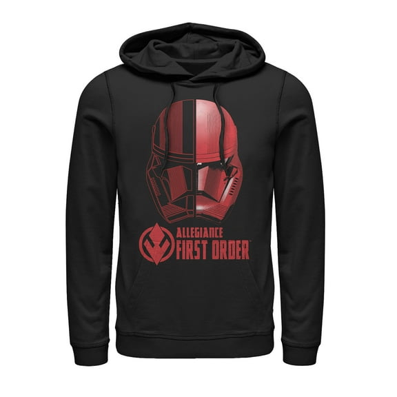Men's Star Wars: The Rise of Skywalker Sith Trooper Dual Helmet  Pull Over Hoodie Black 2X Large