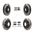 thumbnail image 1 of Transit Auto Front Rear Coated Drilled Slotted Disc Brake Rotors and Semi-Metallic Pads Kit for Car 2017 Kia Forte Koup Turbocharged KDF-100305, 1 of 11