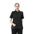 thumbnail image 3 of TOPTIE Women's Short Sleeve Chef Coat with Knit Mesh Zipper Chef Jacket, 3 of 7