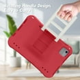 thumbnail image 6 of Kids Case for Samsung Galaxy Tab A9 8.7 Inch SM-X110 X116 X118, Silicone Rotating Kickstand Handle Shockproof Bumper Lightweight Kids Friendly Case Cover for Girls Boys, Red, 6 of 6