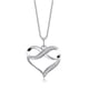 thumbnail image 3 of Collar con colgante en forma de corazón de plata 925 con cadena para mujer, 3 of 4