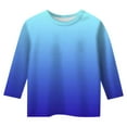 thumbnail image 4 of Splozh Longues Chandail à Manches pour Tout-Petit Fille Décontracté Col Rond T-Shirt à Manches Trois Quarts Régulier Basique Haut à Manches 3/4 Bleu, 10-11 Ans, 4 of 5