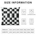 thumbnail image 5 of JEUXUS  Pack of  Plaid Throw Pillow Covers, Stripe Plaid Welted Cushion Case for Farmhouse Sofa and Home Decor, Texture Rustic Decorative Pillow Cases (Black and White，), 5 of 5