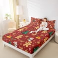 thumbnail image 4 of Castle Fairy Kids Gingerbread Man 4pcs Bed Sheets,Deer Cat King Sheets,Merry Christmas Super Cozy Sheet Set,Ultra Soft Home Decor, 4 of 7