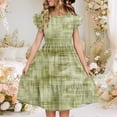 thumbnail image 1 of LOVZFMLL Dresses Kids Summer Double Layer Ruffle Sleeve Dress 5-14 Years, 1 of 8