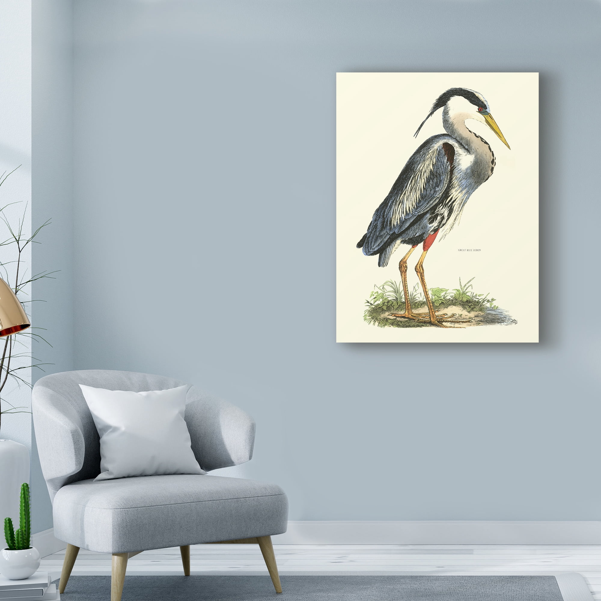Trademark Fine Art 'Custom Great Blue Heron' Canvas Art by John Selby