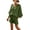 #018-Army Green, variant on Cutuoiiu Women's Loose Fit Solid Color Cotton Linen Two Piece Set with V-Neck Batwing Top and Pocket Shorts for Summer Casual Wear Gifts