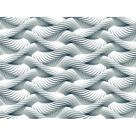 Dundee Deco's Contemporary White Abstract Wall Mural, 142 in X 106 in (108 sq ft.)