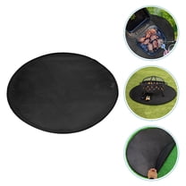 PTOOTP Heat Resistant Fire Pit Mat Black Portable Bbq Insulation Cushion