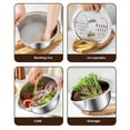 thumbnail image 3 of Ltdhehe Purpose Stainless Steel Kitchen Basin Ideal For Rice Washing Vegetables Draining Fruits With Perforated Bottom And Slanted Design, 3 of 5