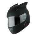 thumbnail image 5 of 1Storm Motorcycle Bike Full Face Helmet HB75 Horn Wing as Bonus Matt Black, 5 of 10
