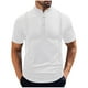 thumbnail image 2 of Blusa y camisa de manga corta con cuello alto para hombre, color liso, informal, con botones, de poliéster., 2 of 6