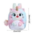 thumbnail image 3 of Cartoon Plush Shoulders Bag 3D Dyeing Cat Backpack with Adjustable Strap Furry Small Size School Bag for Preschool Kids, 3 of 5