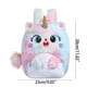 thumbnail image 3 of Cartoon Plush Shoulders Bag 3D Dyeing Cat Backpack with Adjustable Strap Furry Small Size School Bag for Preschool Kids, 3 of 5