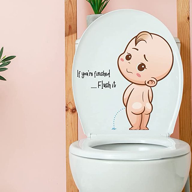 Pegatinas para inodoro JAMW si has terminado decoración de pared vinilo resistente al agua