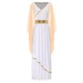thumbnail image 3 of XUNZOO Women's Greek Beauty Roman Queen Toga Dress Ancient Grecian Empress Maxi Gown Champagne M, 3 of 6