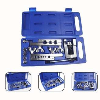 CARVALAX Pipe Tube Bender Set – 90° Ratcheting Bender Kit, 7 Color-Coded Aluminum Heads (1/4" To 7/8" OD), With Tube Cutter & Deburring Tool For HVAC, AC, Hydraulic Work
