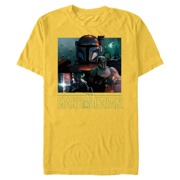 Star Wars The Mandalorian Season 3 Paz Vizsla Battles - Short Sleeve Blended T-Shirt for Adults - Customized-Yellow