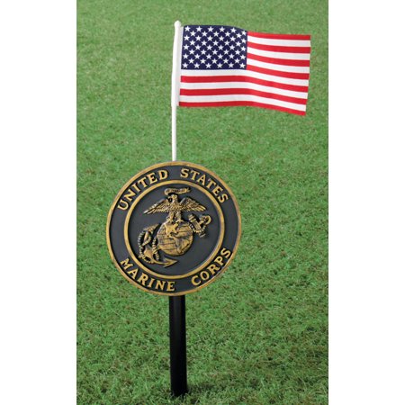 29" Military Marker Stakes With America Flag - Marines