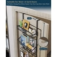 thumbnail image 3 of LEFEE Over The Door Hooks, Over The Door Organizer, Door Hanger with 2 Wire Baskets and 9 Hooks, Over The Door Towel Rack for Bathroom, Kitchen, Bedroom, Easy Installation-Black (for 1.76in Doors), 3 of 7