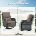 thumbnail image 2 of Gymojoy 3 Pieces Patio Furniture Set, Outdoor Swivel Gliders Rocker, Wicker Patio Bistro Set with Rattan Rocking Chair for Backyard,Porch(Gray), 2 of 8