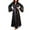 Black, variant on Gift TIMIFIS Women's Silk Robes Lace Robes Bride Bridesmaid Party Satin Bathrobe V Neck Sleepwear Loungewear Dressing Gowns with 3/4 Sleeve - Spring/Summer