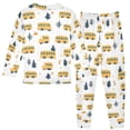 thumbnail image 2 of Dailycode Cotton Pajama Set Snug Fit Long Sleeve Top and Pants for 18M-8Y Cartoon Bus Tree, 2 of 7