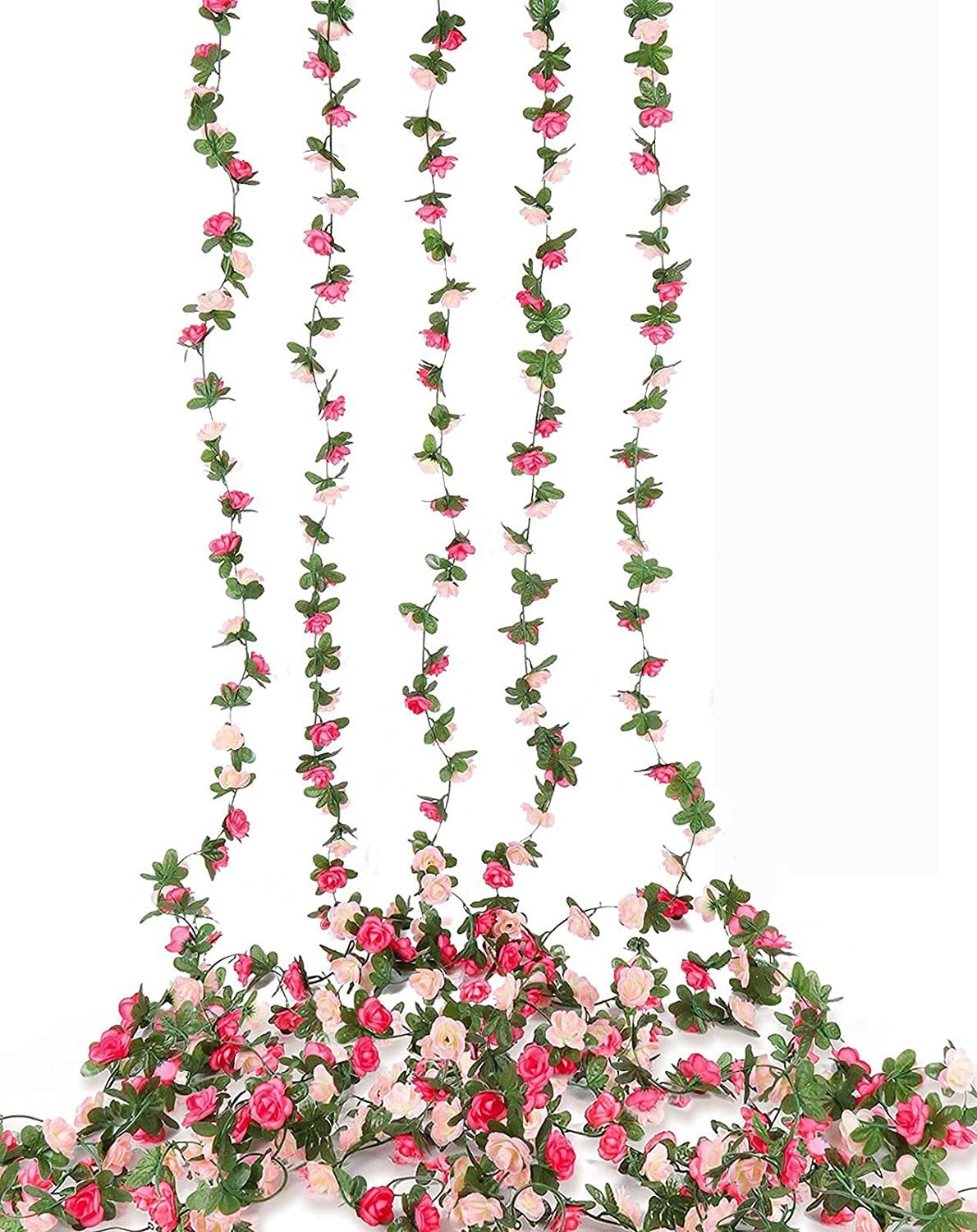 Artificial Rose Garlands Flower Garland Decorations Rose Vines Leaves