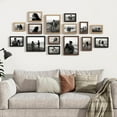 thumbnail image 3 of 15 Pack Picture Frames Collage Wall Decor, Gallery Frame Set for Wall Mounting or Tabletop Display, Multi Sizes Including 3pcs 8x10, 6pcs 5x7, 6pcs 4x6, Black+Oak+Walnut, 3 of 12